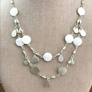 Premier designs hammered metals look 2 tier chain